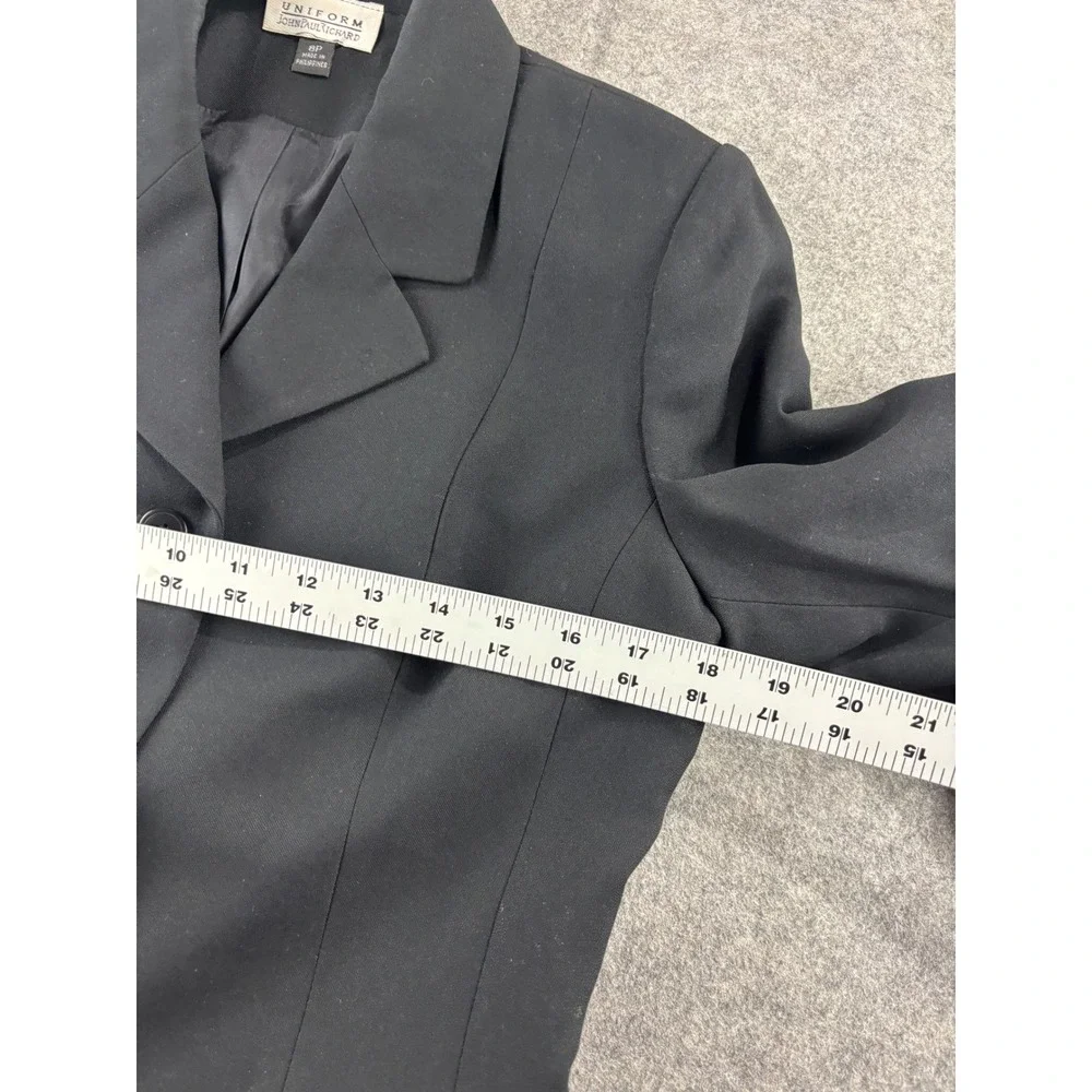 Uniform John Paul Richard Black Blazer Jacket Petite 8P 3 Button Professional